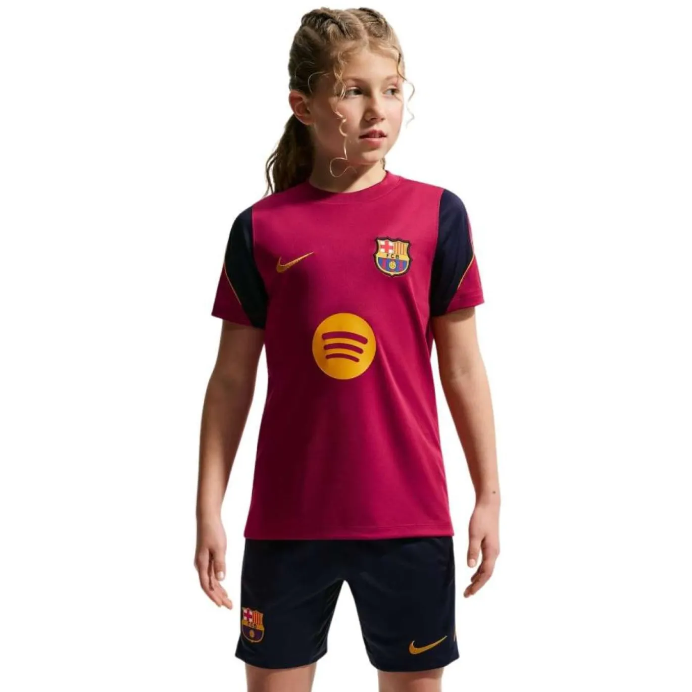 Nike FC Barcelona Strike Trainingsshirt 2026-2027 Kids Rood Donkerblauw Geel