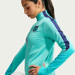 Nike FC Barcelona Strike Trainingspak 1/4-Zip 2026-2027 Dames Licht Turquoise Donkerblauw