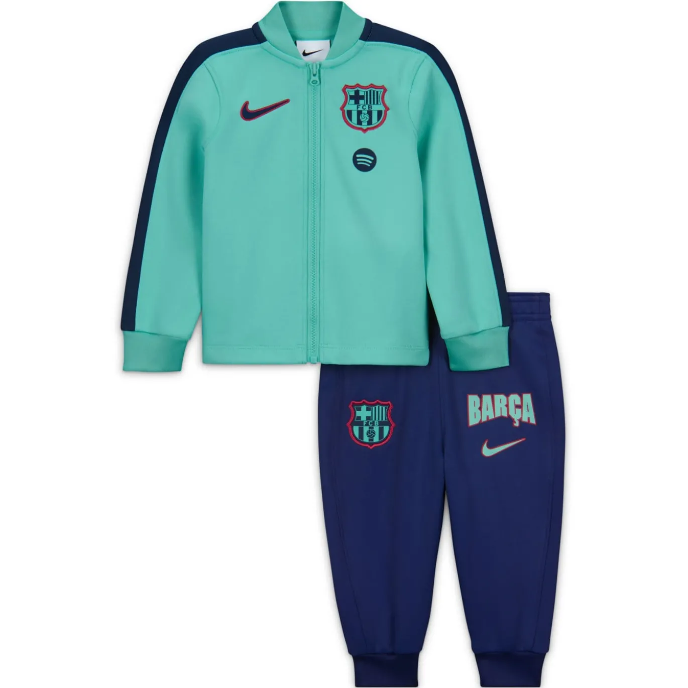 Nike FC Barcelona Strike Trainingspak 2026-2027 Baby Lichtgroen Donkerblauw Rood