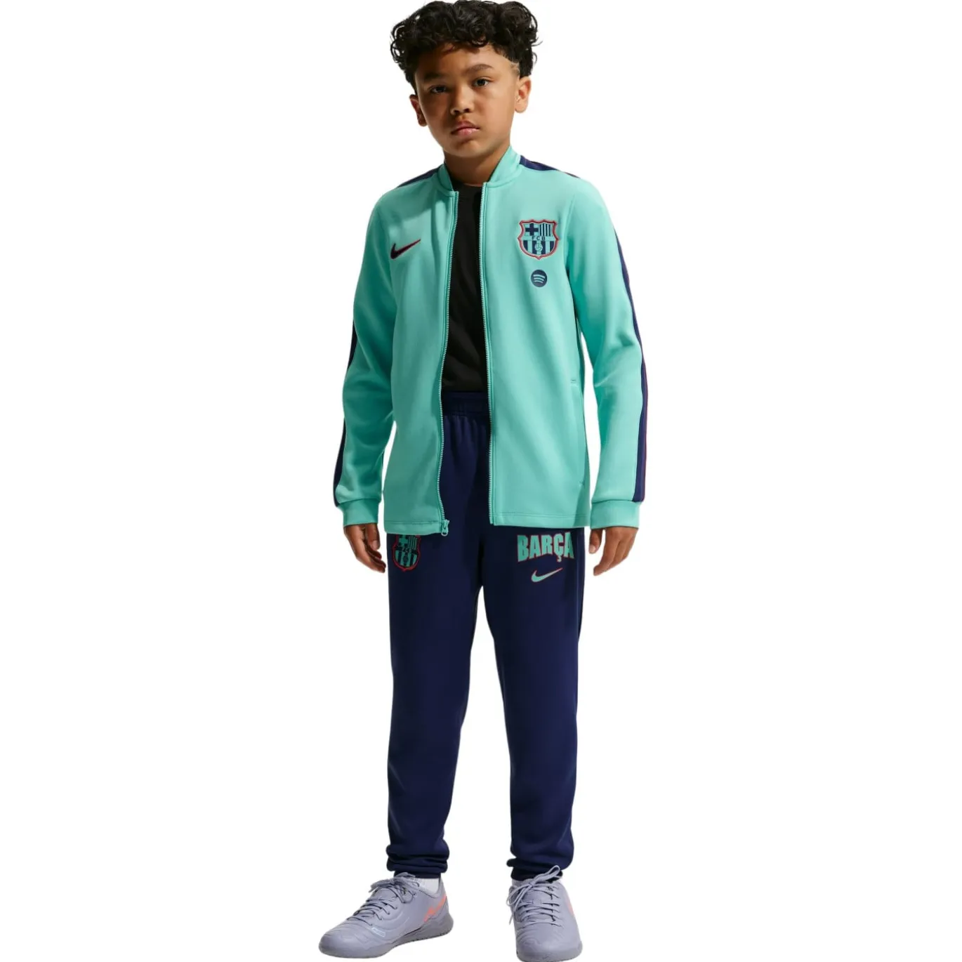 Nike FC Barcelona Strike Trainingspak 2026-2027 Kids Lichtgroen Donkerblauw Rood