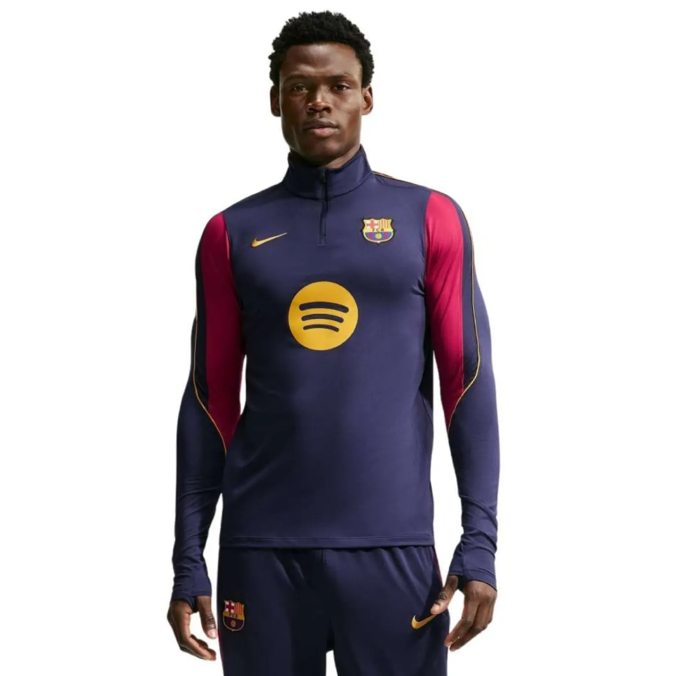 Nike FC Barcelona Strike Trainingspak 1/4-Zip 2026-2027 Donkerblauw Rood Geel
