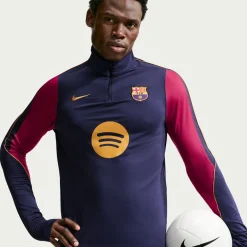 Nike FC Barcelona Strike Trainingspak 1/4-Zip 2026-2027 Donkerblauw Rood Geel
