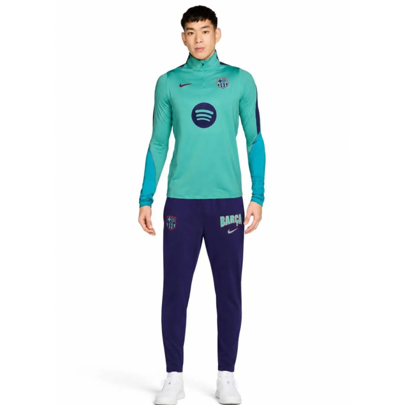Nike FC Barcelona Strike Trainingspak 1/4-Zip 2026-2027 Licht Turquoise Donkerblauw