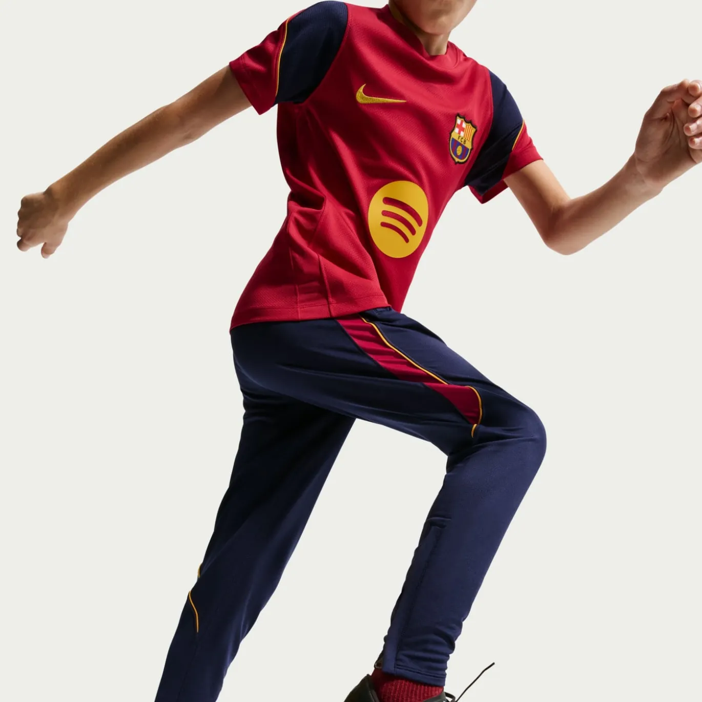 Nike FC Barcelona Strike Trainingspak 1/4-Zip 2026-2027 Kids Rood Donkerblauw Geel