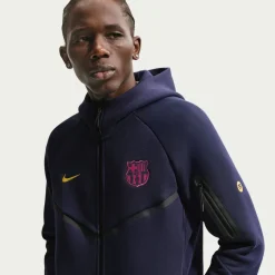 Nike FC Barcelona Tech Fleece Vest 2026-2027 Donkerblauw Zwart Geel Roze