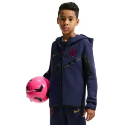 Nike FC Barcelona Tech Fleece Vest 2026-2027 Kids Donkerblauw Zwart Geel Roze