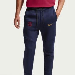 Nike FC Barcelona Tech Fleece Joggingbroek 2026-2027 Donkerblauw Zwart Geel Roze