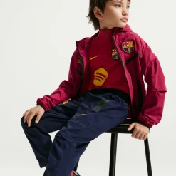 Nike FC Barcelona Tech Woven Trainingsbroek 2026-2027 Kids Donkerblauw Geel
