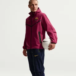 Nike FC Barcelona Tech Woven Trainingsbroek 2026-2027 Donkerblauw Geel