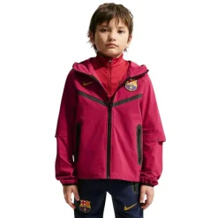 Nike FC Barcelona Tech Woven Windrunner Jack 2026-2027 Kids Rood Geel Zwart