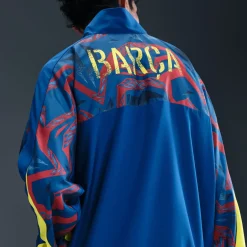 Nike FC Barcelona Woven Trainingsjack 2025-2026 Donkerblauw Geel Rood