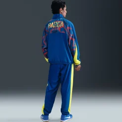 Nike FC Barcelona Woven Trainingsjack 2025-2026 Donkerblauw Geel Rood