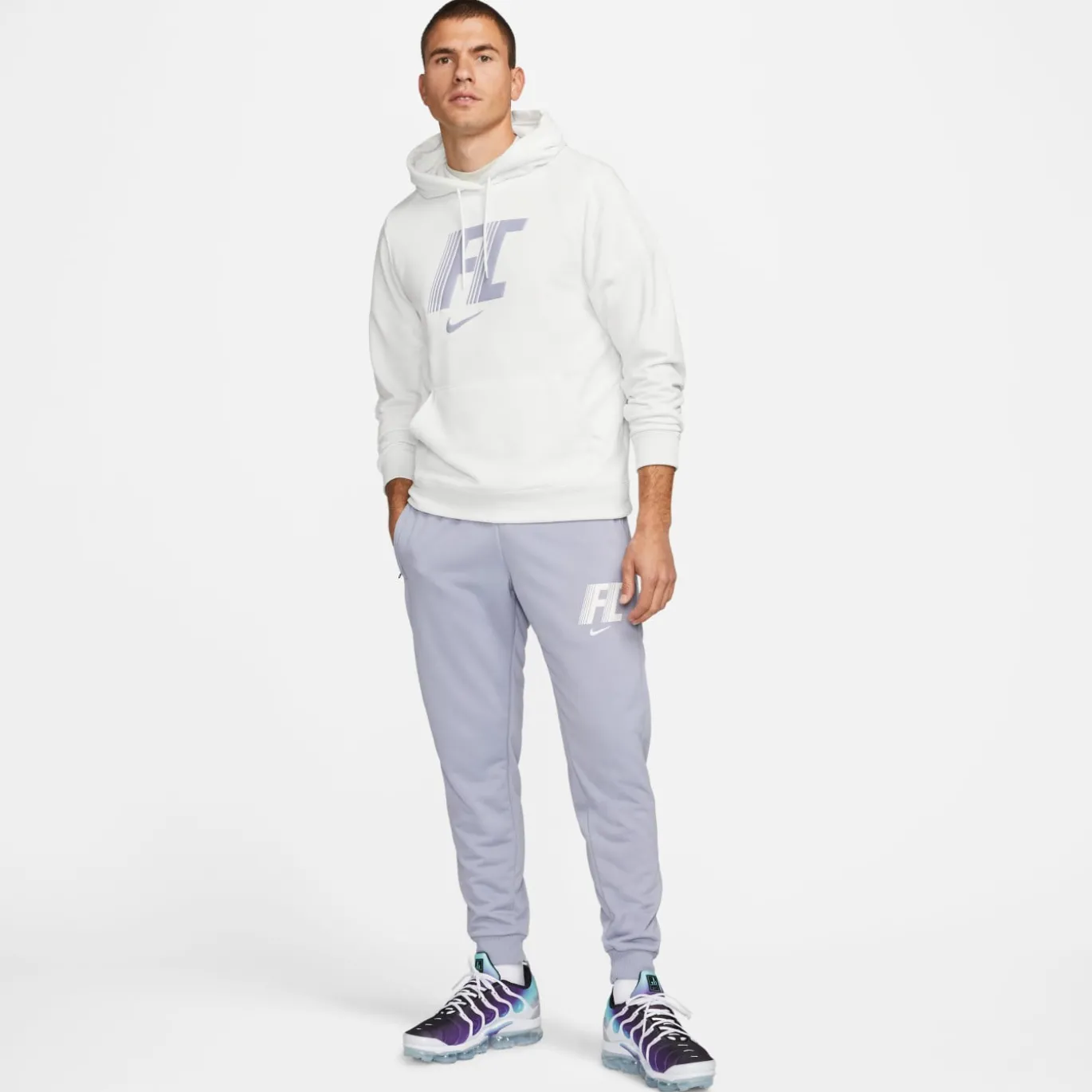 Nike F.C. Fleece Jogger Paars Wit