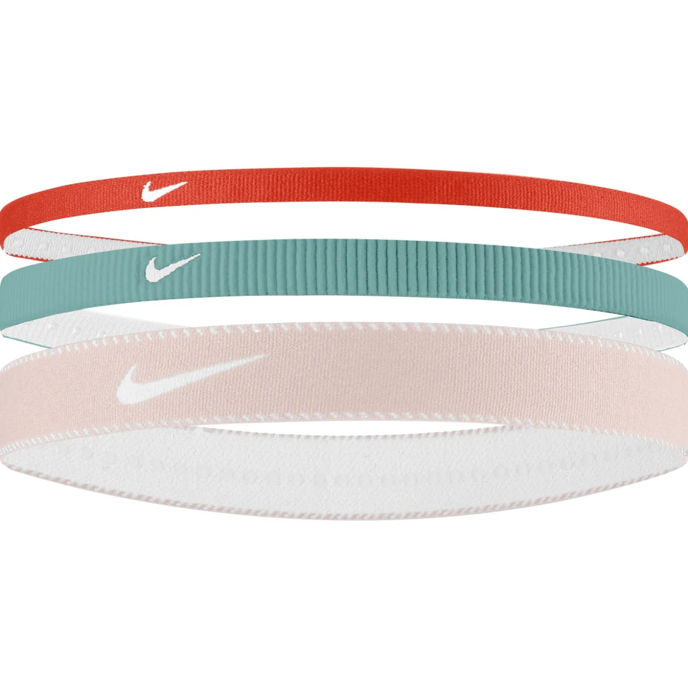 Nike Flex Classic Mixed Width Haarbanden 3-Pack Rood Groen Beige