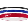 Nike Flex Classic Mixed Width Haarbanden 3-Pack Zwart Blauw Rood