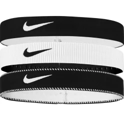 Nike Flex Classic Wide Hoofdbanden 3-Pack Zwart Wit