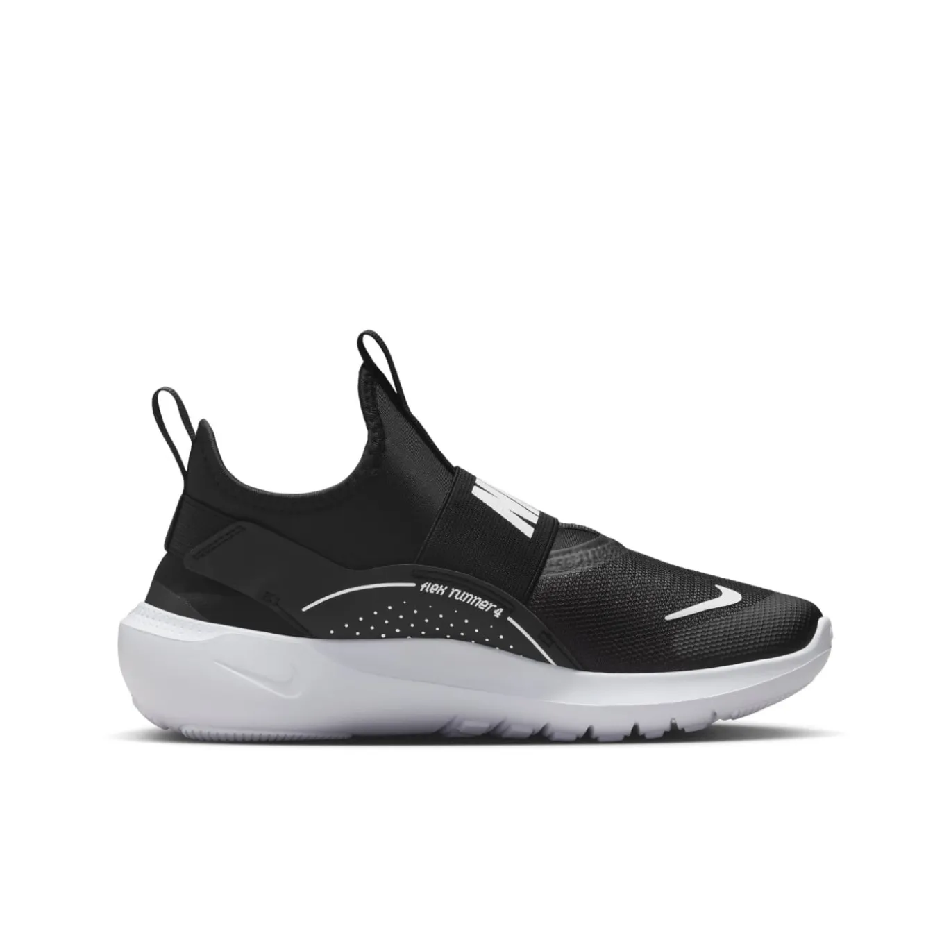 Nike Flex Runner 4 Hardloopschoenen Kids Zwart Wit