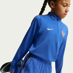 Nike Frankrijk Strike Trainingstrui 1/4-Zip 2026-2028 Kids Blauw Brons