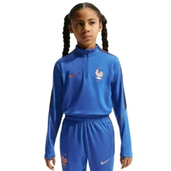 Nike Frankrijk Strike Trainingstrui 1/4-Zip 2026-2028 Kids Blauw Brons