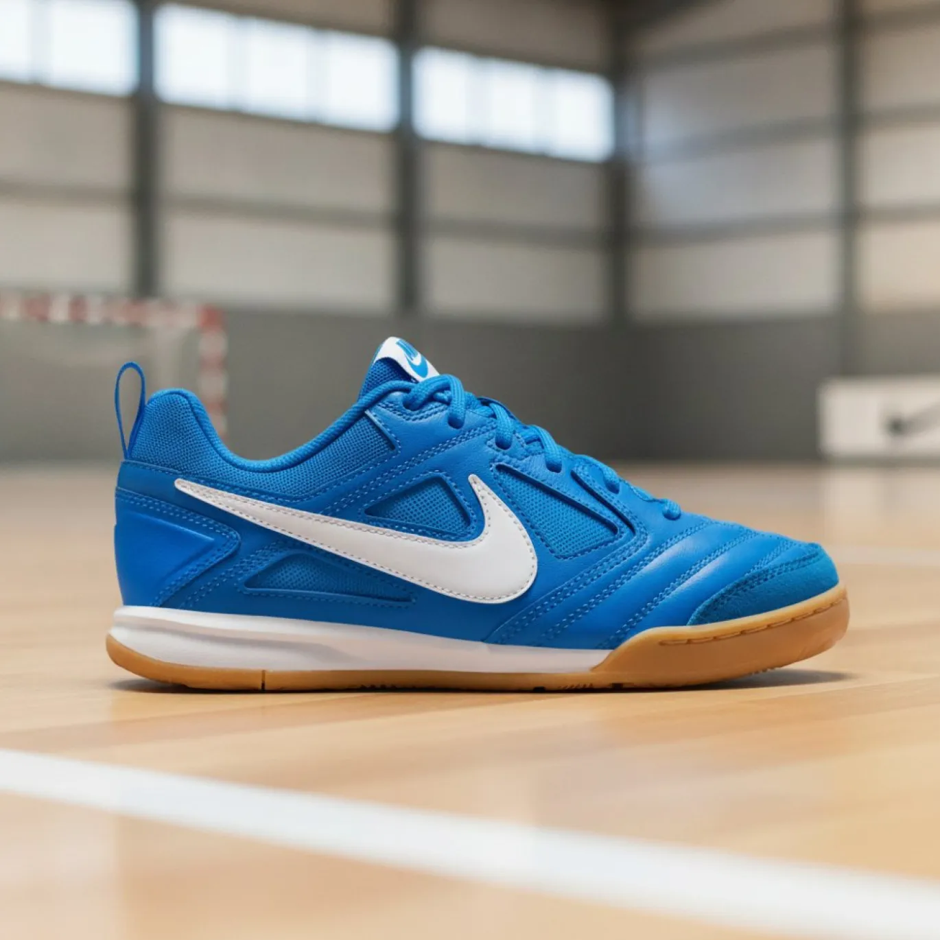 Nike Gato Zaalvoetbalschoenen (IN) Kids Blauw Wit Bruin