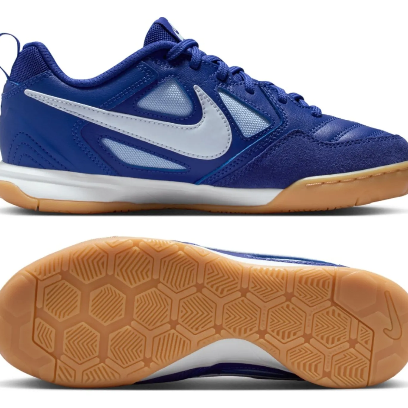 Nike Gato Zaalvoetbalschoenen (IN) Kids Donkerblauw Lichtblauw Wit