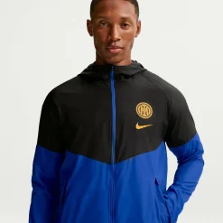 Nike Inter Milan City Side Trainingsjack 2026-2027 Zwart Donkerblauw Goudgeel