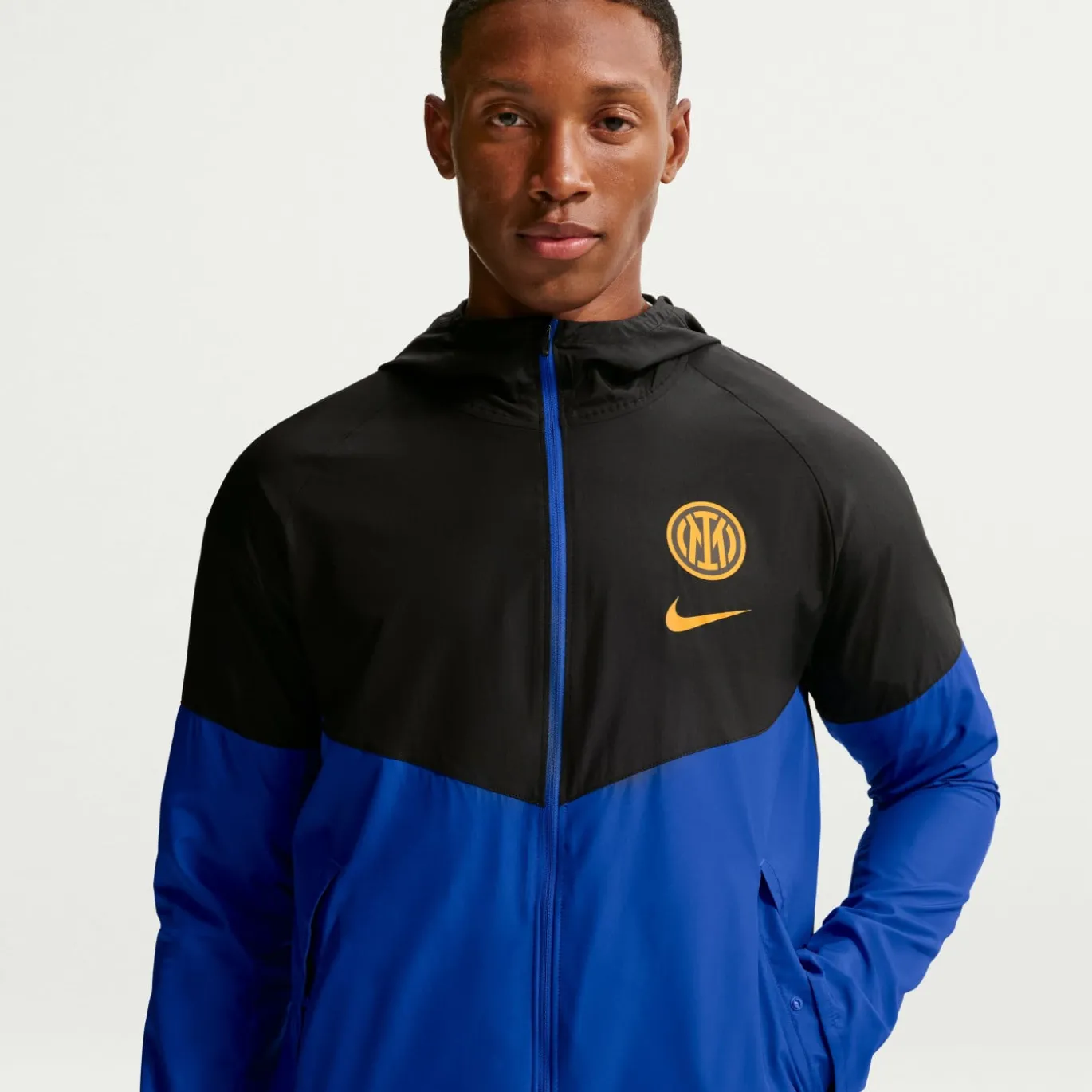 Nike Inter Milan City Side Trainingsjack 2026-2027 Zwart Donkerblauw Goudgeel