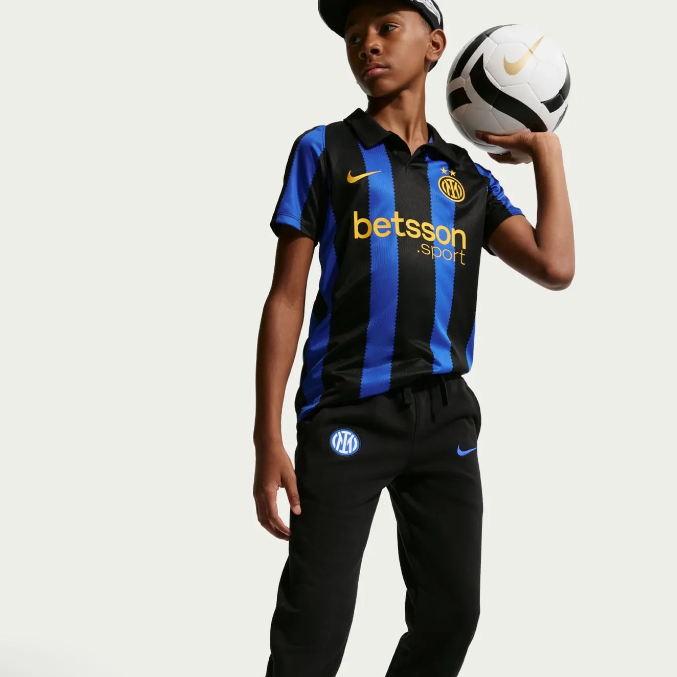 Nike Inter Milan Club Sportswear Joggingbroek 2026-2027 Kids Zwart Donkerblauw