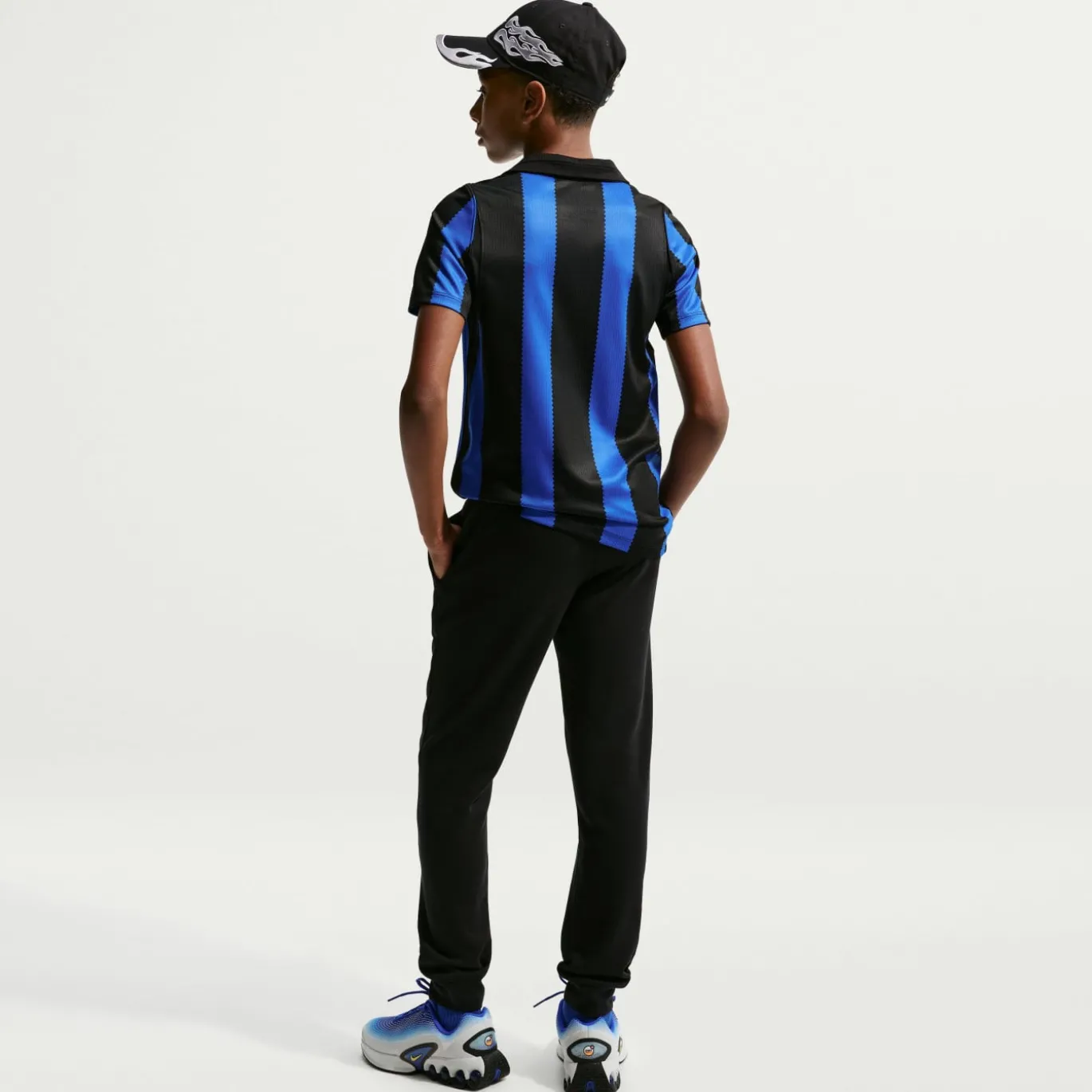 Nike Inter Milan Club Sportswear Trainingspak Hooded 2026-2027 Kids Zwart Donkerblauw