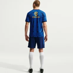 Nike Inter Milan Pre-Match Trainingsshirt 2026-2027 Blauw Donkerblauw Goud