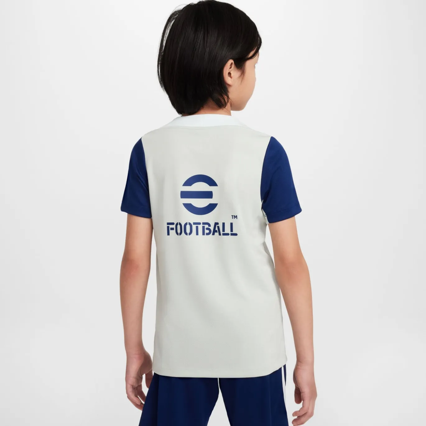 Nike Inter Milan Strike Trainingsshirt 2025-2026 Kids Lichtgrijs Donkerblauw Wit