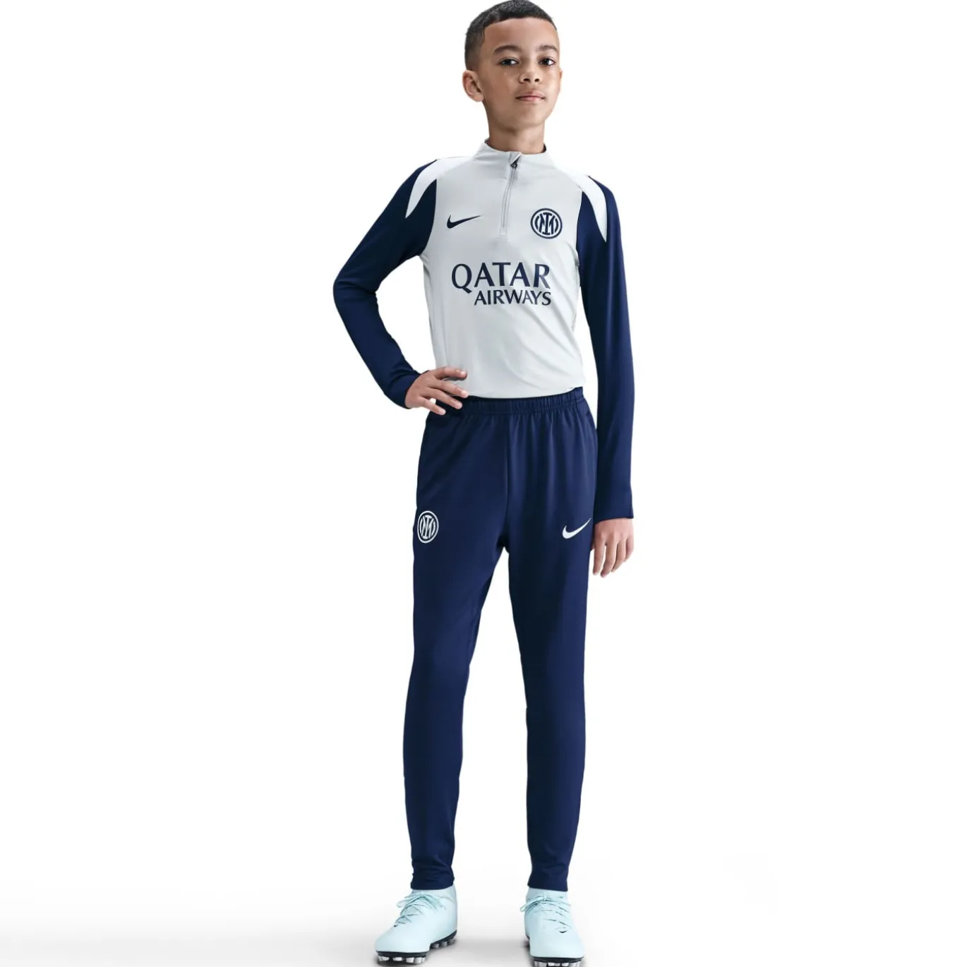 Nike Inter Milan Strike Trainingsbroek 2025-2026 Kids Donkerblauw Wit