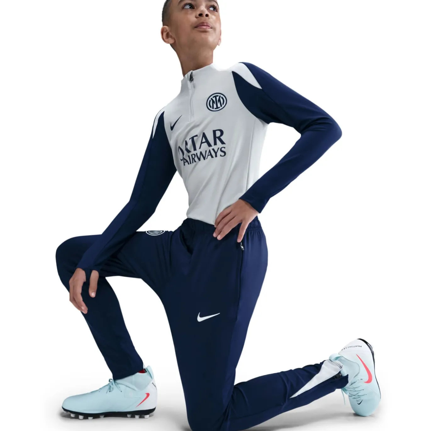 Nike Inter Milan Strike Trainingsbroek 2025-2026 Kids Donkerblauw Wit