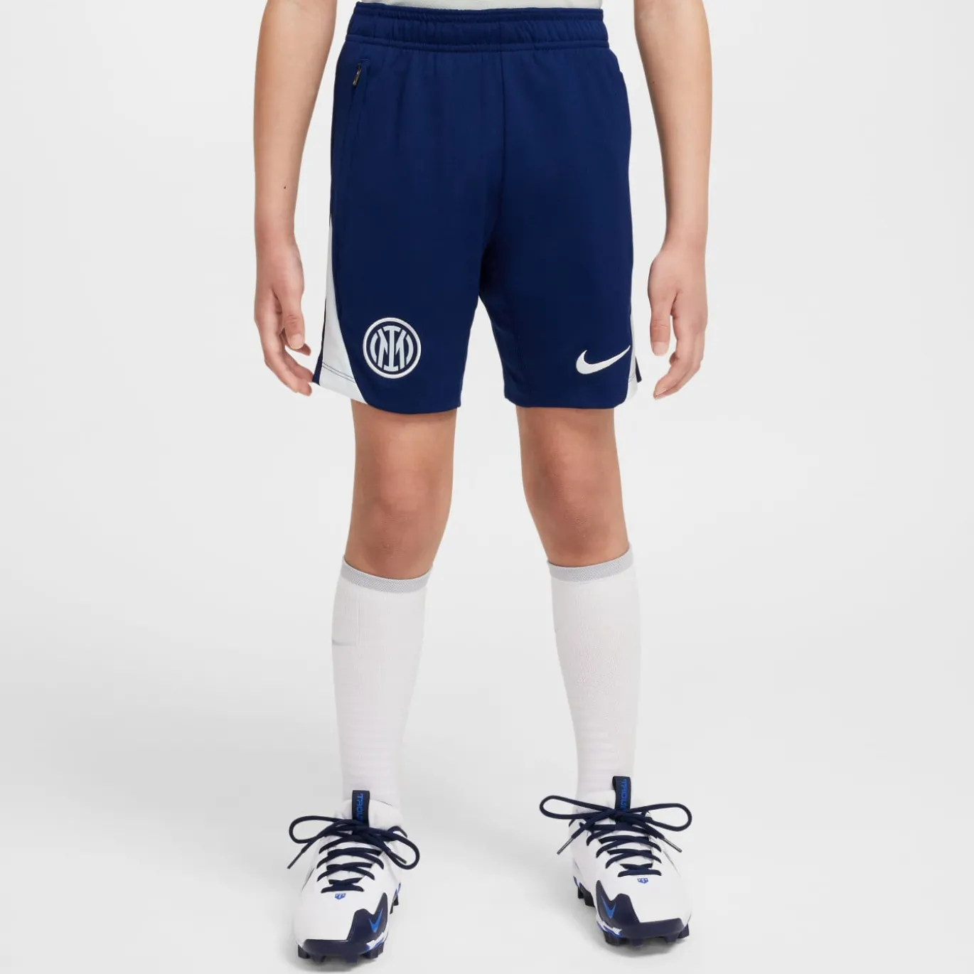 Nike Inter Milan Strike Trainingsset 2025-2026 Kids Lichtgrijs Donkerblauw Wit