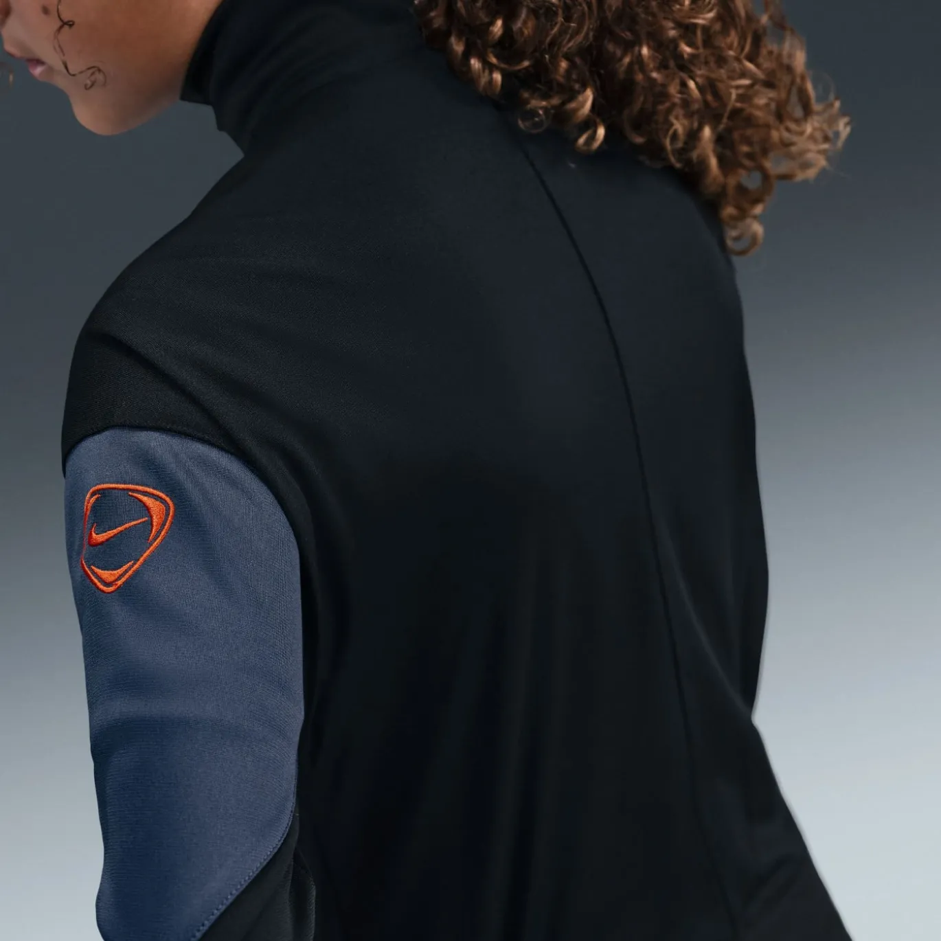 Nike Inter Milan Strike Trainingspak Full-Zip 2025-2026 Kids Zwart Donkerblauw Oranje