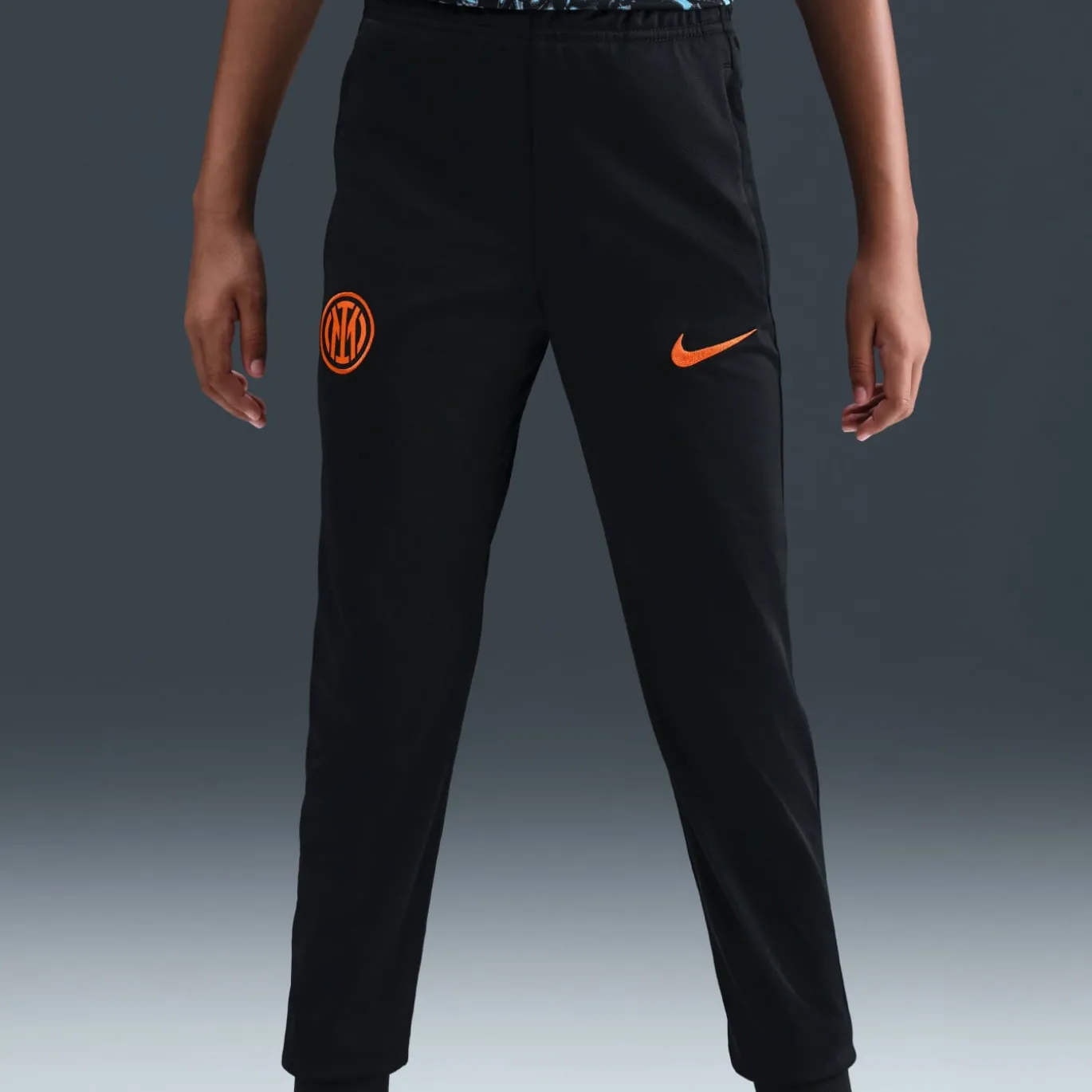 Nike Inter Milan Strike Trainingspak Full-Zip 2025-2026 Kids Zwart Donkerblauw Oranje