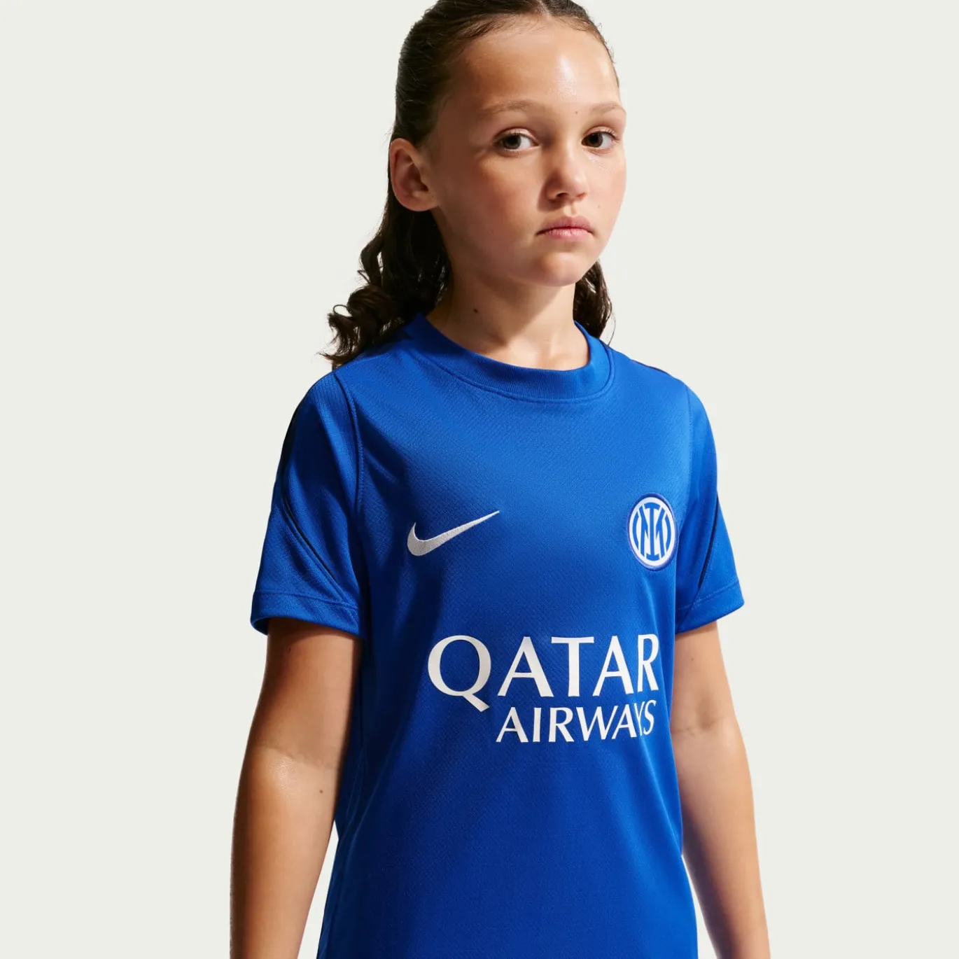 Nike Inter Milan Strike Trainingsshirt 2026-2027 Kids Blauw Donkerblauw Wit
