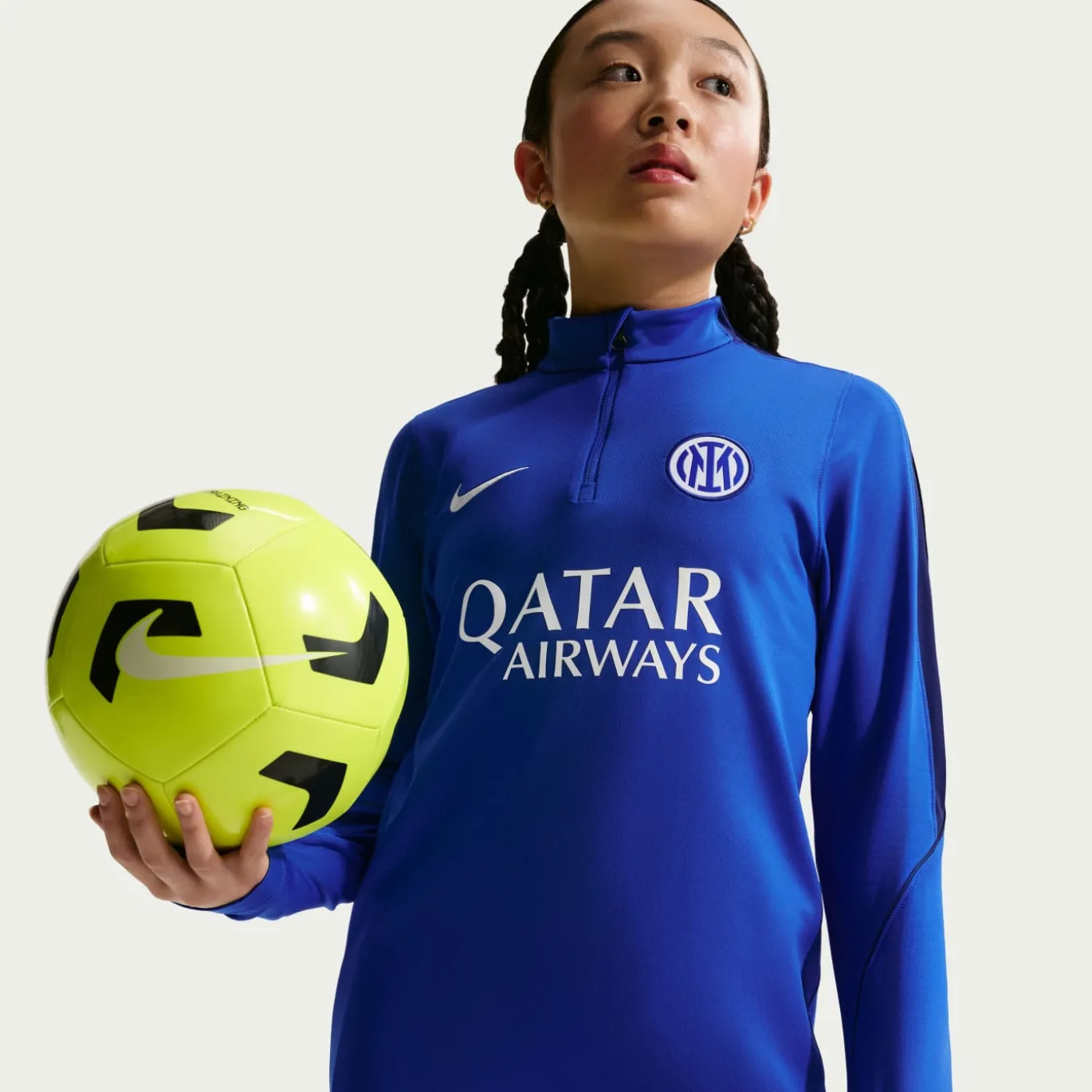 Nike Inter Milan Strike Trainingstrui 1/4-Zip 2026-2027 Kids Blauw Donkerblauw Wit