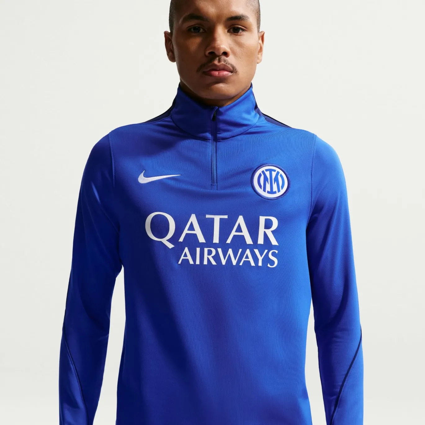 Nike Inter Milan Strike Trainingstrui 1/4-Zip 2026-2027 Blauw Donkerblauw Wit