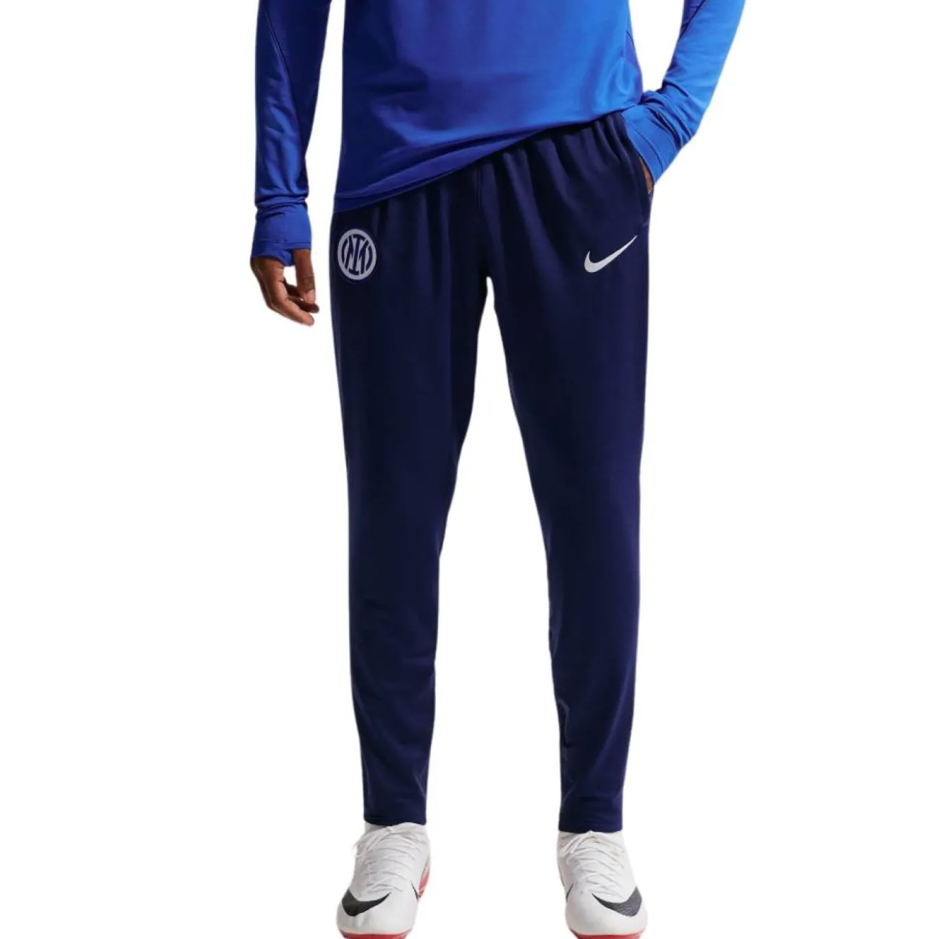 Nike Inter Milan Strike Trainingspak 1/4-Zip 2026-2027 Wit Donkerblauw