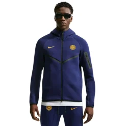 Nike Inter Milan Tech Fleece Vest 2026-2027 Donkerblauw Zwart Goudgeel