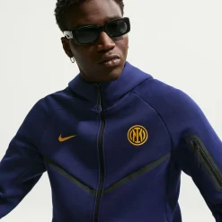 Nike Inter Milan Tech Fleece Vest 2026-2027 Donkerblauw Zwart Goudgeel