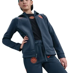 Nike Inter Milan Trainingspak Full-Zip Woven 2025-2026 Kids Donkerblauw Zwart Oranje