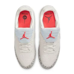 Nike Jordan Tiempo Streetgato SE Straatvoetbalschoenen Beige Zilver Felrood