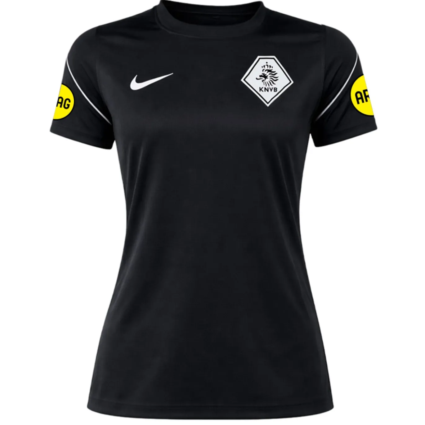 Nike KNVB ARAG Scheidsrechters Trainingsshirt 2026-2028 Dames Zwart Wit