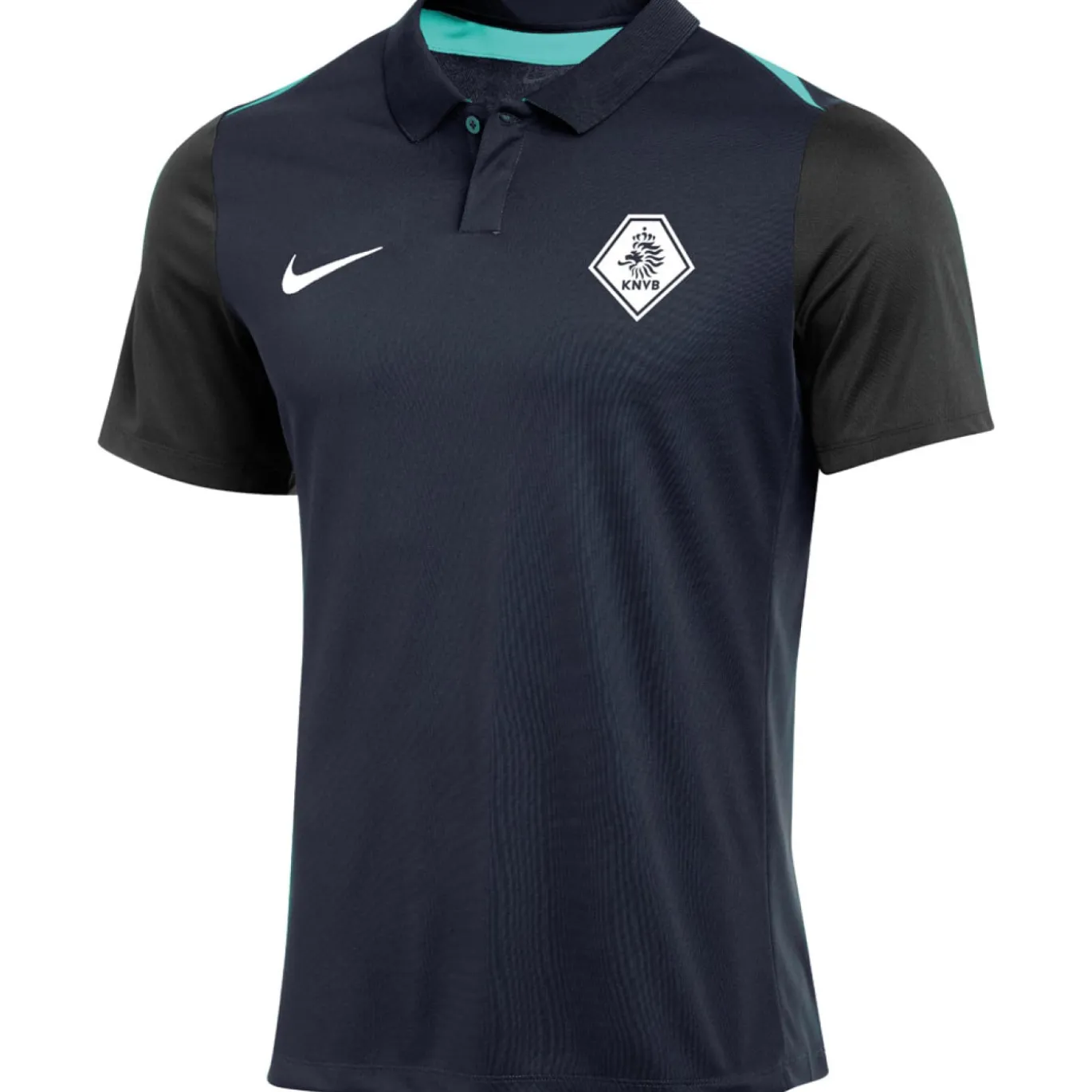 Nike KNVB Scheidsrechters Polo 2024-2026 Donkerblauw Turquoise