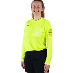 Nike KNVB Scheidsrechtersshirt 2024-2026 Lange Mouwen Dames Neongeel