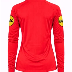 Nike KNVB Scheidsrechtersshirt 2026-2028 Lange Mouwen Dames Felrood Zwart