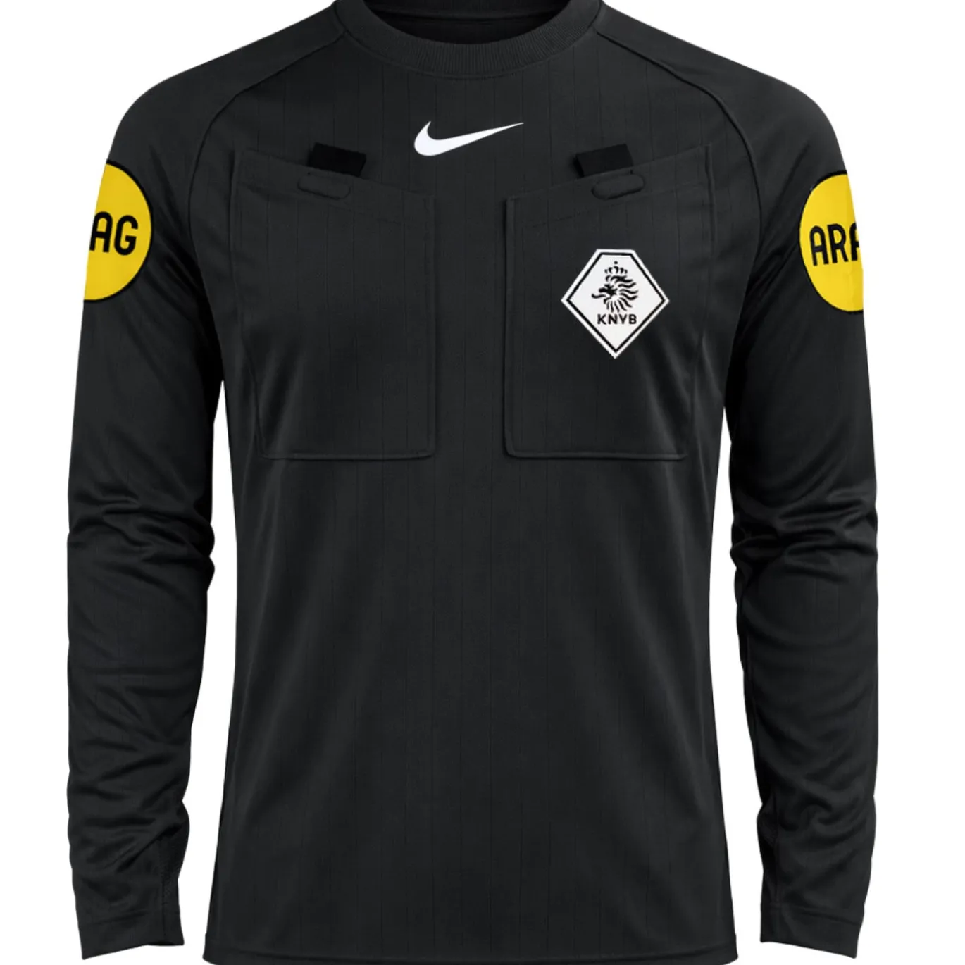 Nike KNVB Scheidsrechtersshirt 2026-2028 Lange Mouwen Zwart Wit