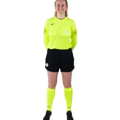 Nike KNVB Scheidsrechterstenue Lange Mouwen 2024-2026 Dames Neongeel Zwart